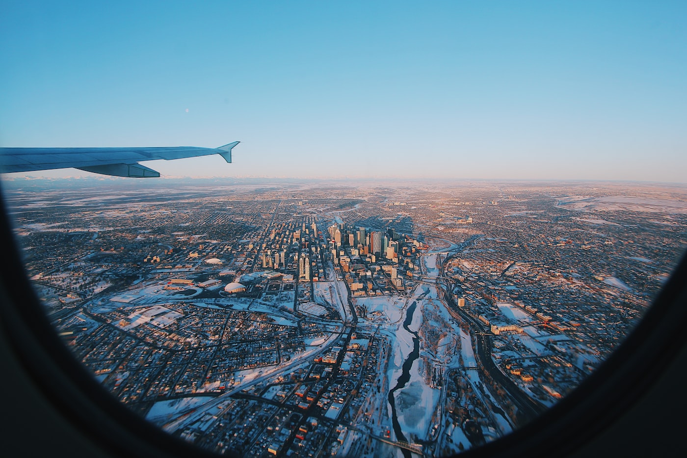 Calgary residential community aerial view